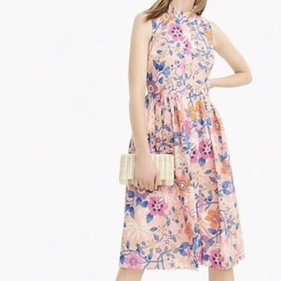 JCREW Liberty London Pavilion Floral Dress pink 2 - Picture 3 of 8